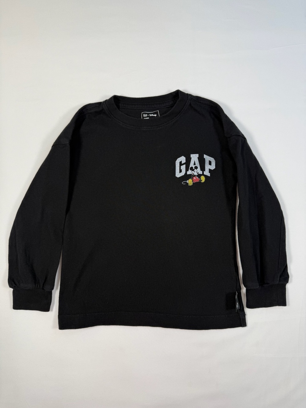 GAP x DISNEY Mickey Mouse Graphic Long Sleeve Tee Black Unisex 4 Streetwear